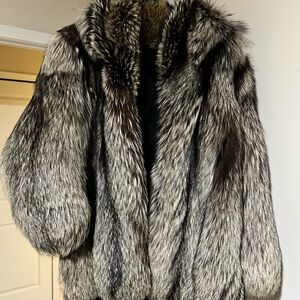 Elegant Black and Gray Teddy Jacket